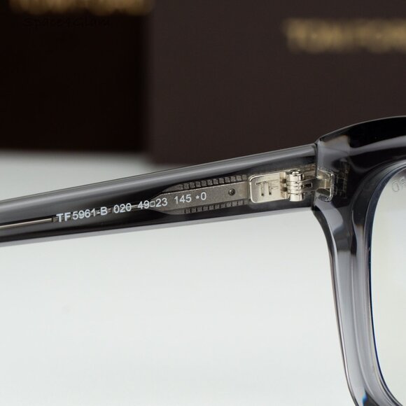 Tom Ford Women Eyeglasses Clear Grey Blue Light Block FT5961-B 020 NEW AUTHENTIC main image 4